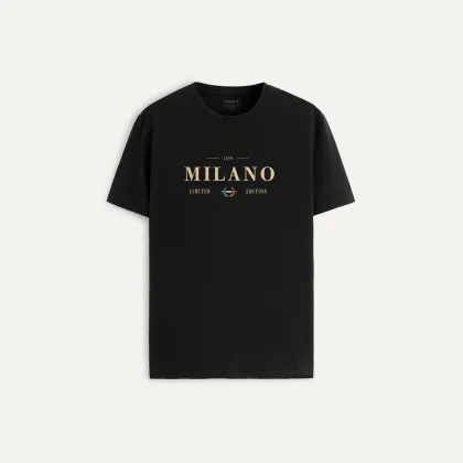 Tričko, Barva Černá, s Potiskem Milano Limited Edition