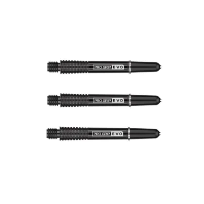 Násadky na šipky Target Pro Grip Evo AL, černé, krátké, 34mm