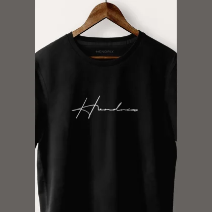 Tričko, Barva Černá, s Potiskem Hendrix Limited Signature