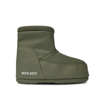 Kotníkové zimní boty MOON BOOT ICON LOW NOLACE RUBBER, 002 khaki