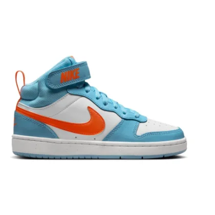Chlapecká vycházková obuv NIKE Court Borough Mid 2 aquarius blue total orange white