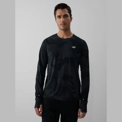 4F Běžecký longsleeve rychleschnoucí pánský - černý M