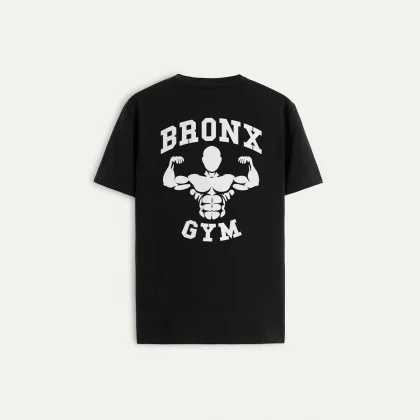 Tričko, Barva Bílá, s Potiskem Bronx Gym