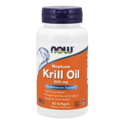 NOW Krill Oil Neptune olej z krilu 500 mg 60 softgel kapslí