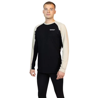 Liiteguard Merino Hybrid tričko s dlouhým rukávem, pánské, černá/béžová