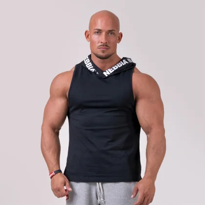 NEBBIA Tílko Hooded Black