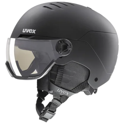 Uvex Wanted Visor Pro V, lyžařská helma s hledím, černá