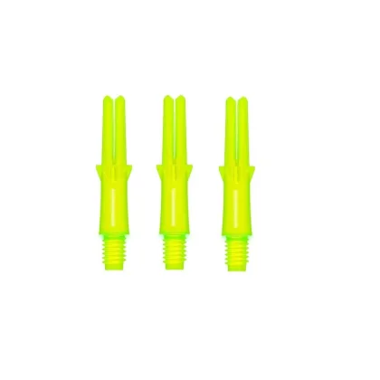 Násadky na šipky L-Style Locked Straight Neonově žluté L130, extra krátké 30mm