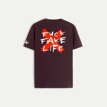 Tričko, Barva Bordó, s Potiskem X Life