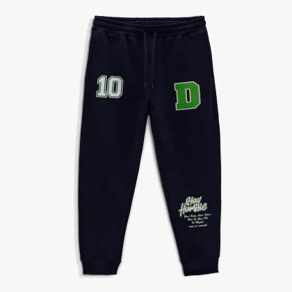 Tepláky Jogger , Barva Modrá, s Potiskem Stay Humble 10