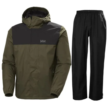 Helly Hansen Vancouver/HH Rain, pánská sada do deště, zelená/černá