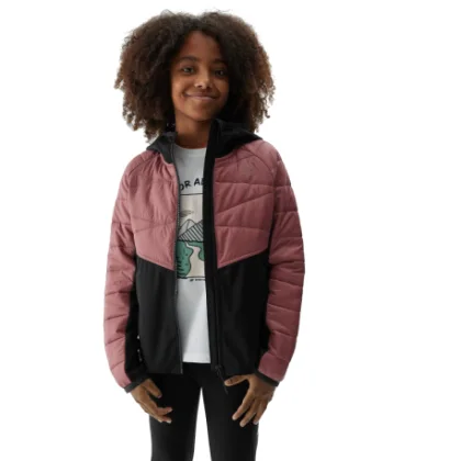Dívčí turistická softshellová bunda 4F JUNIOR TECHNICAL JACKET-JAW23TTJAF280-54S-PINK