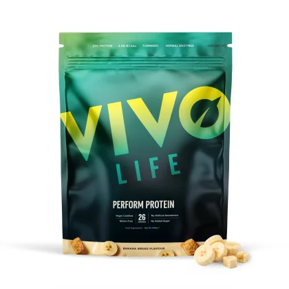 Vivo Life NEW PERFORM Banana Bread - RAW VEGAN PROTEIN & BCAA (988 g)
