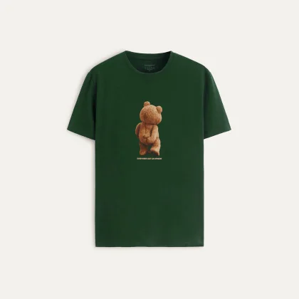 Tričko, Barva Černá, s Potiskem Teddy's Opinion