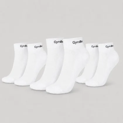 GymBeam Ponožky Quarter 3Pack White