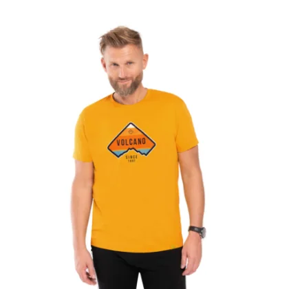 Pánské tričko s krátkým rukávem VOLCANO T-VOLCANO 200-YELLOW