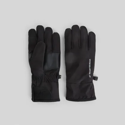 4F Zimní rukavice Touch Screen unisex - černé L
