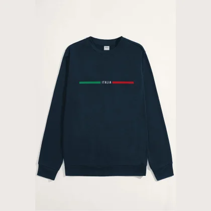 Mikina, Barva Bílá, s Potiskem Italia Red Green