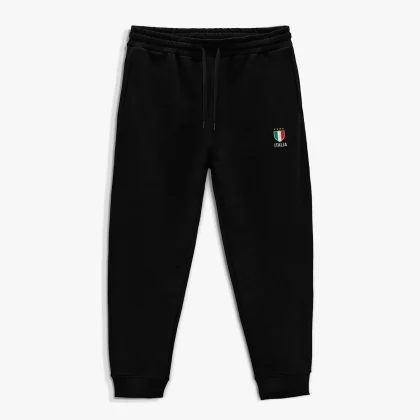 Tepláky Jogger , Barva Modrá, s Potiskem Italia Bold