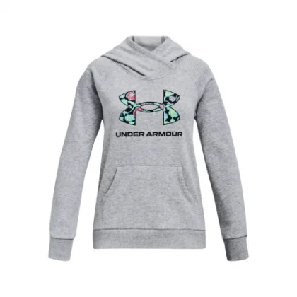 Dívčí mikina s kapucí UNDER ARMOUR Rival Logo Hoodie-GRY 035