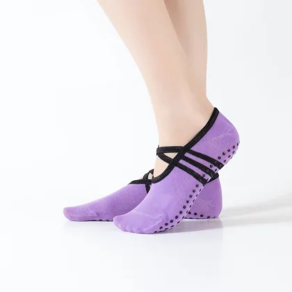 Sportago Asana Ballerina ponožky na jógu s protiskluzovými body - růžová