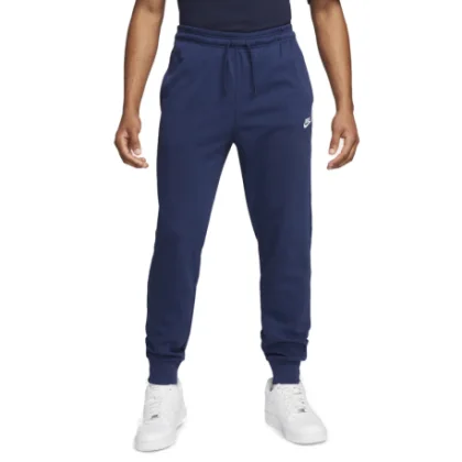 Pánské zateplené tepláky NIKE M NK CLUB KNIT JOGGER-410 MIDNIGHT NAVY WHITE