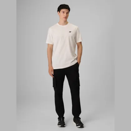 4F Pánské casual cargo kalhoty - šedé M