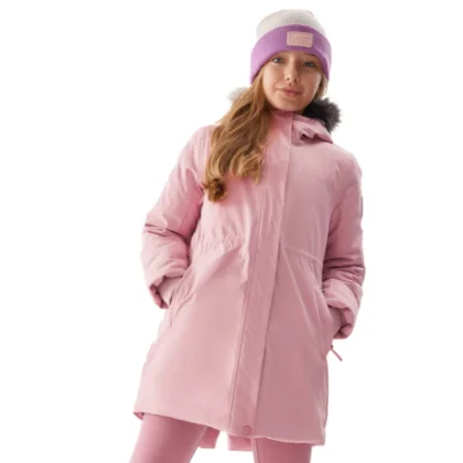 Dívčí bunda 4F JUNIOR JACKET-JAW23TJACF106-56S-LIGHT PINK