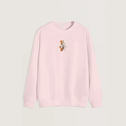 Mikina, Barva Bílá, s Potiskem Ressurection Teddy