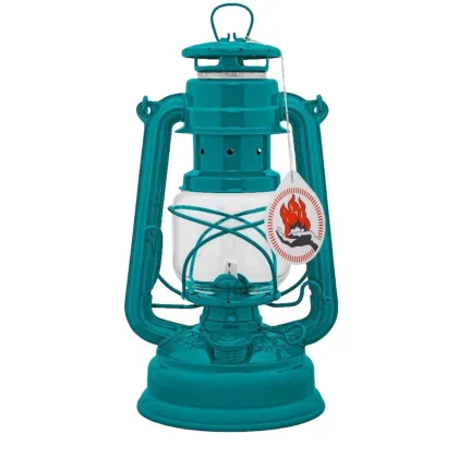 Feuerhand Hurricane Lantern, lucerna, tealová modrá