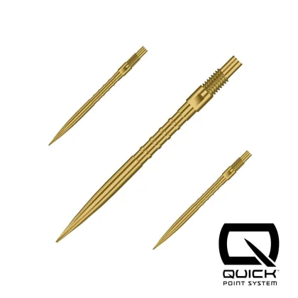 Hroty na šipky Harrows Quick Point HM Grip zlaté 30mm 3ks