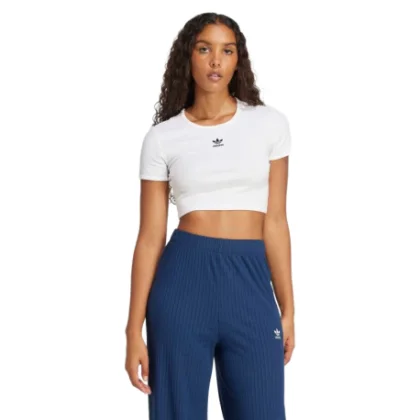 Dámské tričko s krátkým rukávem ADIDAS ORIGINALS ESS RIB TEE- WHITE