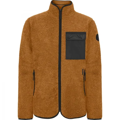Didriksons Peter 3, fleecová bunda, pánská, spice brown