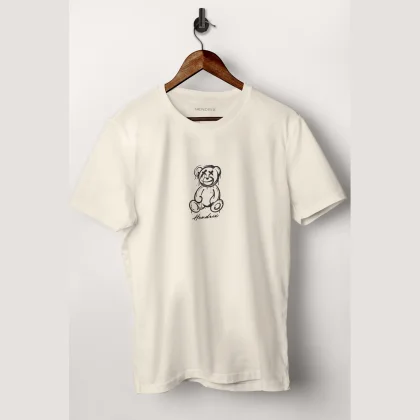 Tričko, Barva Ekru, s Potiskem Graffiti Teddy Bear
