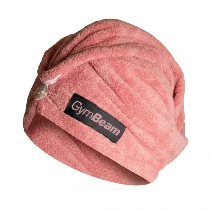 GymBeam Ručník na vlasy Pink