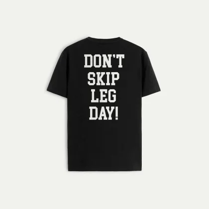 Tričko, Barva Bílá, s Potiskem Leg Day