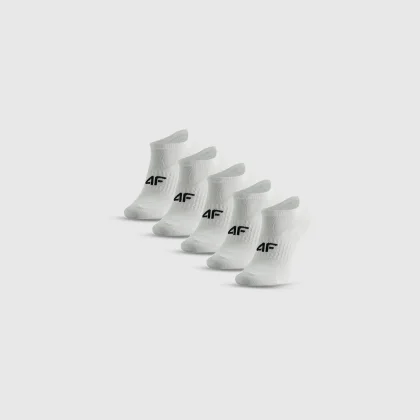 4F Krátké ponožky (5-pack) chlapecké - bílé 38-40