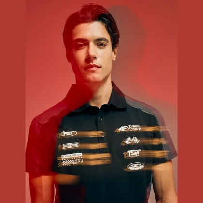 4F Polo slim pánské - černé XL