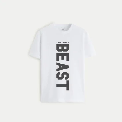 Tričko, Barva Černá, s Potiskem Be A Beast