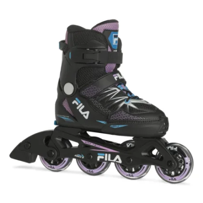 Juniorské kolečkové brusle FILA SKATES X-ONE G BLACK PINK LIGHTBLUE