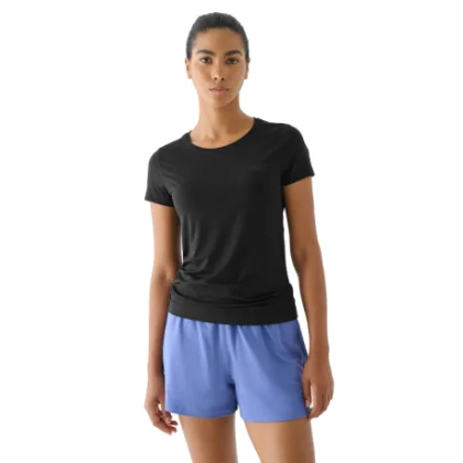 Dámské tréninkové tričko s krátkým rukávem 4F TSHIRT FNK-WAW24TFTSF1011-20S-DEEP BLACK