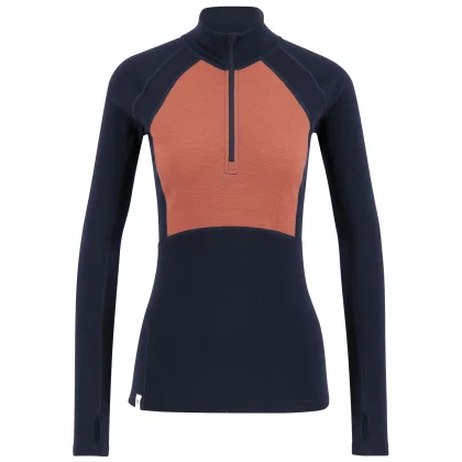 Ulvang Peak Map Half Zip, lyžařská spodní košile, dámská, tmavě modrá/růžová