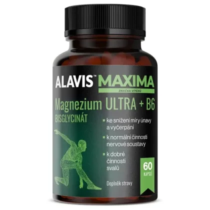 ALAVIS MAXIMA Magnezium ULTRA + vitamín B6 60 kapslí