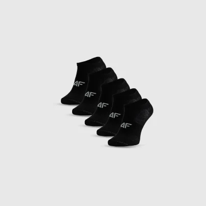 4F Krátké ponožky (5-pack) chlapecké - černé 35-37