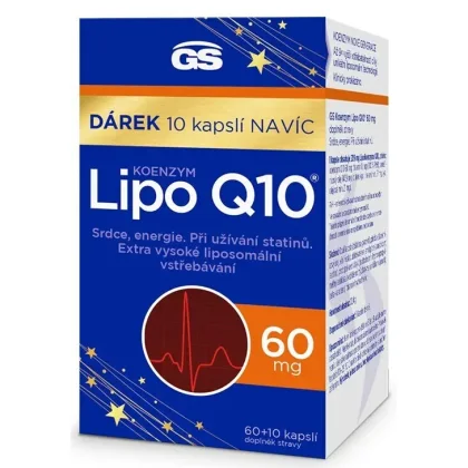 GS Koenzym Lipo Q10 60mg 2024 60+10 kapslí