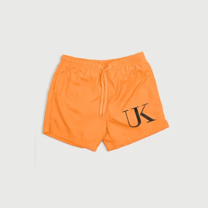 Plavecké Šortky , Barva Růžová, s Potiskem UK Logo Oversized