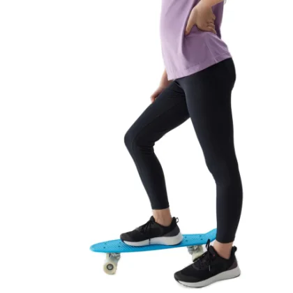 Dívčí legíny 4F JUNIOR TIGHTS FNK-4FJWSS24TFTIF223-20S-DEEP BLACK