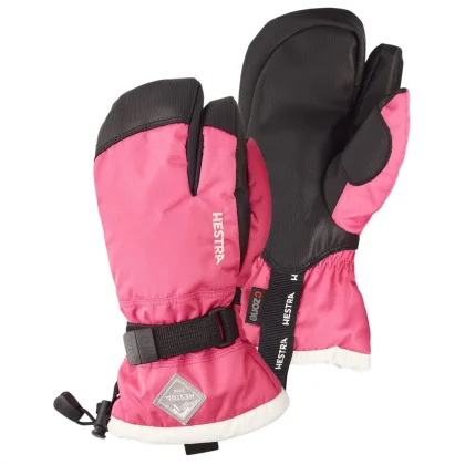 Lyžařské rukavice Hestra Gauntlet s 3 prsty, juniorské, růžové