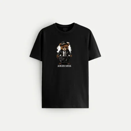 Tričko, Barva Bilá, s Potiskem Loyal Bear