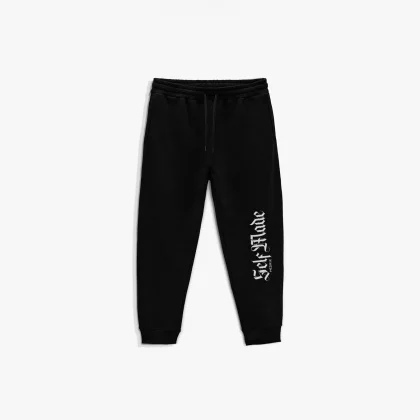 Tepláky Jogger , Barva Modrá, s Potiskem Self Made Man